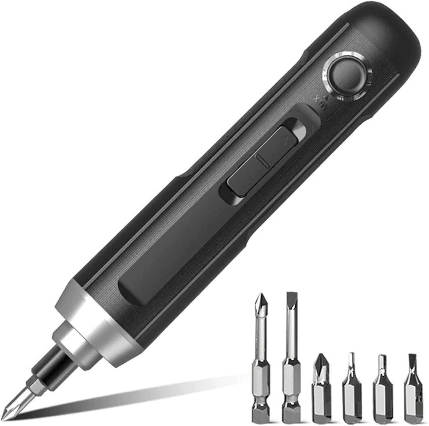 Power Screwdriver Cordless Electric Screw Driver 2000mAh 3.6V Rechargeable Type-C, Forward and Reverse Rotate with 6 Magnetic Bits. LED Lights
