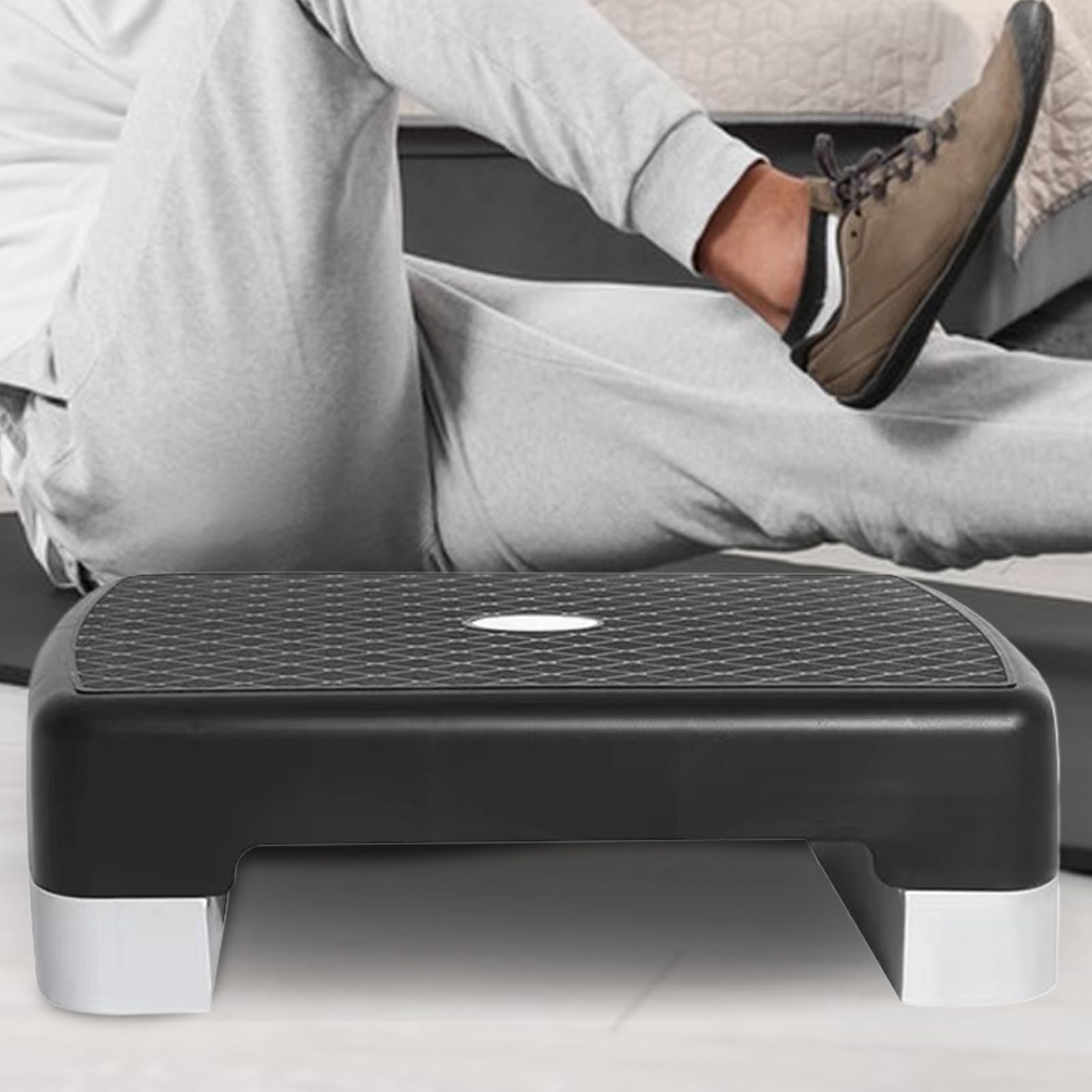 Step di fitness, step di allenamento con altezza regolabile, piattaforma antiscivolo, 45 cm, per allenamento cardio a casa, esercizi per donne e palestra domestica