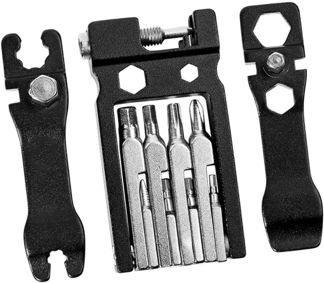 Homoyoyo Multi-function Bike Repair Tool 20-in-1 Portable Multi Socket Wrench Screwdriver Kit for Mountain and Road Bikes Chain Repair Maintenance