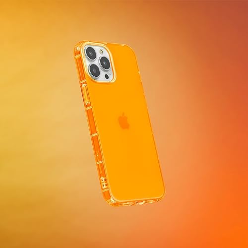 Miniatura 3 de SteepLab Neon Highlighter - Funda para iPhone 13 Pro Max, funda Grippy Jelly con bolsillos protectores de aire (naranja brillante intenso)