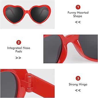 Paire De Lunettes Coeur Rouge - Objets Et Curiosités - LE PRINTEMPS DE MARNIE