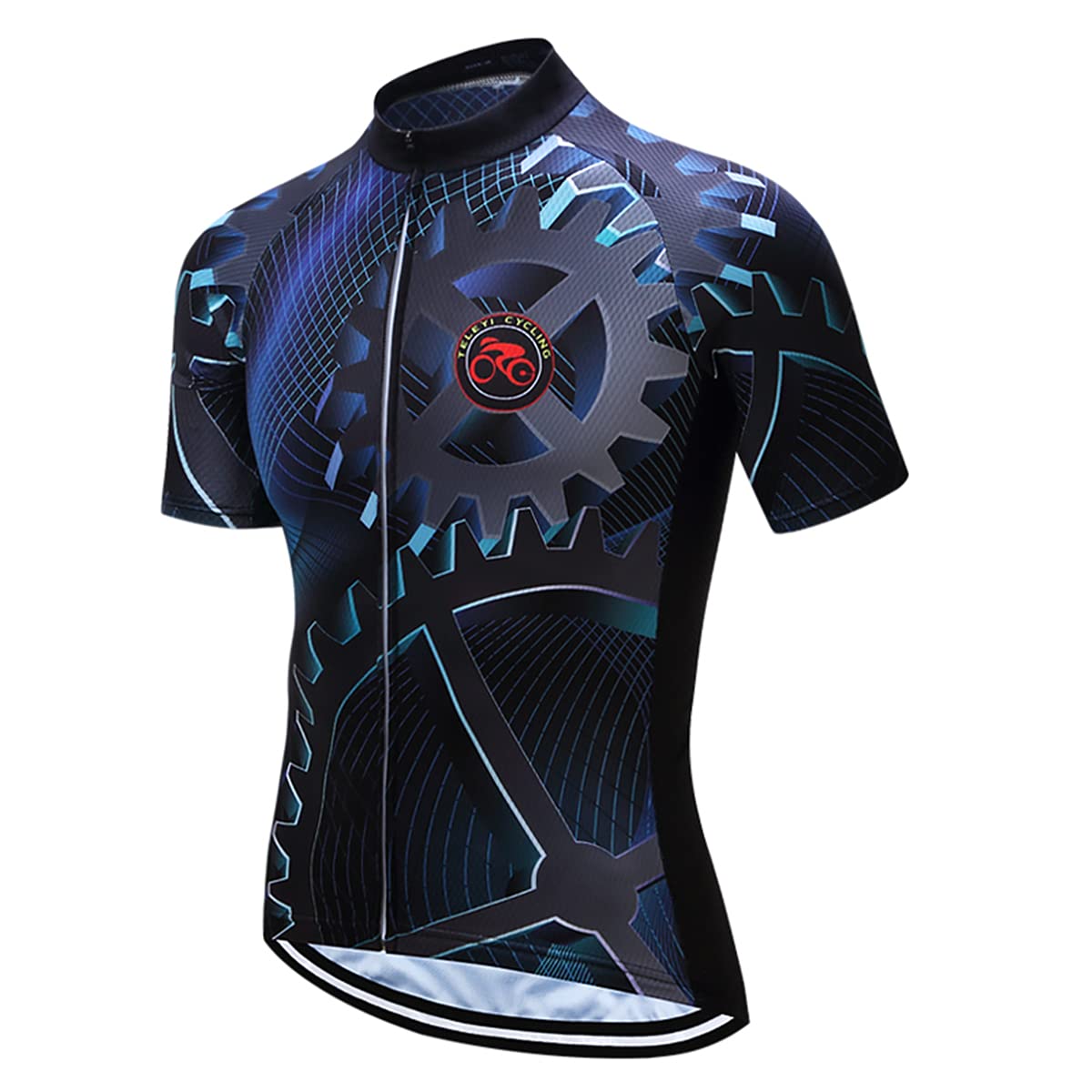 Hotlion Herren-Fahrradtrikot-Set, Sommer, kurzärmelig, atmungsaktiv, für Herren