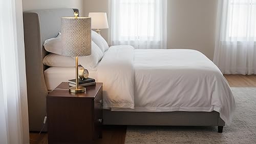 Miniatura 7 de Aspen Creative 31609A - Pantalla de lámpara de construcción de araña con forma de tambor contemporáneo (cilindro) en tejido blanco y negro, 8