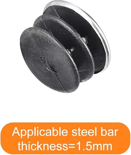 Miniatura 5 de HARFINGTON Tapa de extremo de poste, 10 piezas de 0.984in (1 pulgada), tapa de poste de cerca, cabeza de acero, cubierta de tubo redondo, tapón de