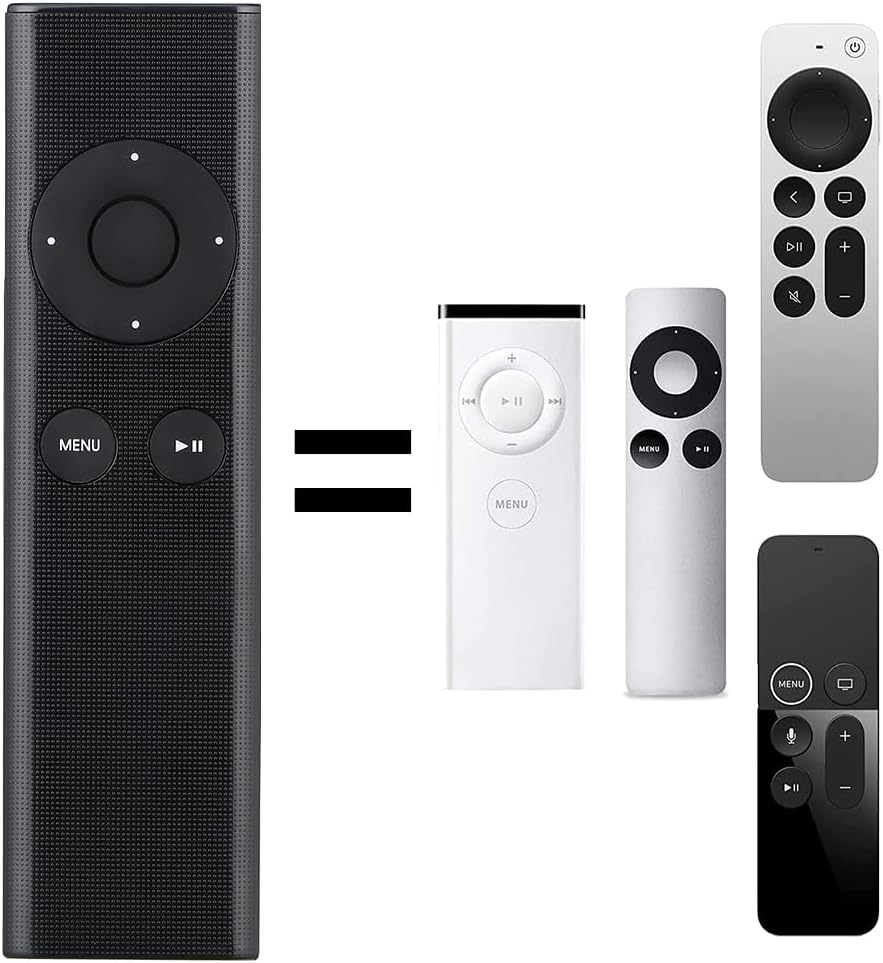 Remote Control Compatible with Apple TV 4K HD, Fit for Apple TV 1st 2nd 3rd 4th 5th Generation, for Apple TV2 TV3 Box Mac MacBook iPhone iPad, for Apple MC377LL/A A2169 A1842 A1625 A1427 A1469