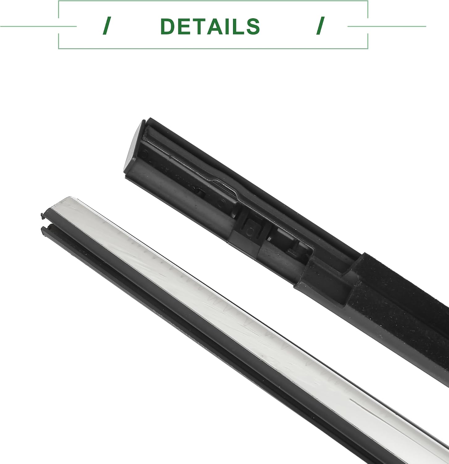 Motoforti Weatherstrip Window Seal, Window Trim Seal Belt, for Honda Civic 2017-2020, PVC, Black Silver Tone, 4pcs