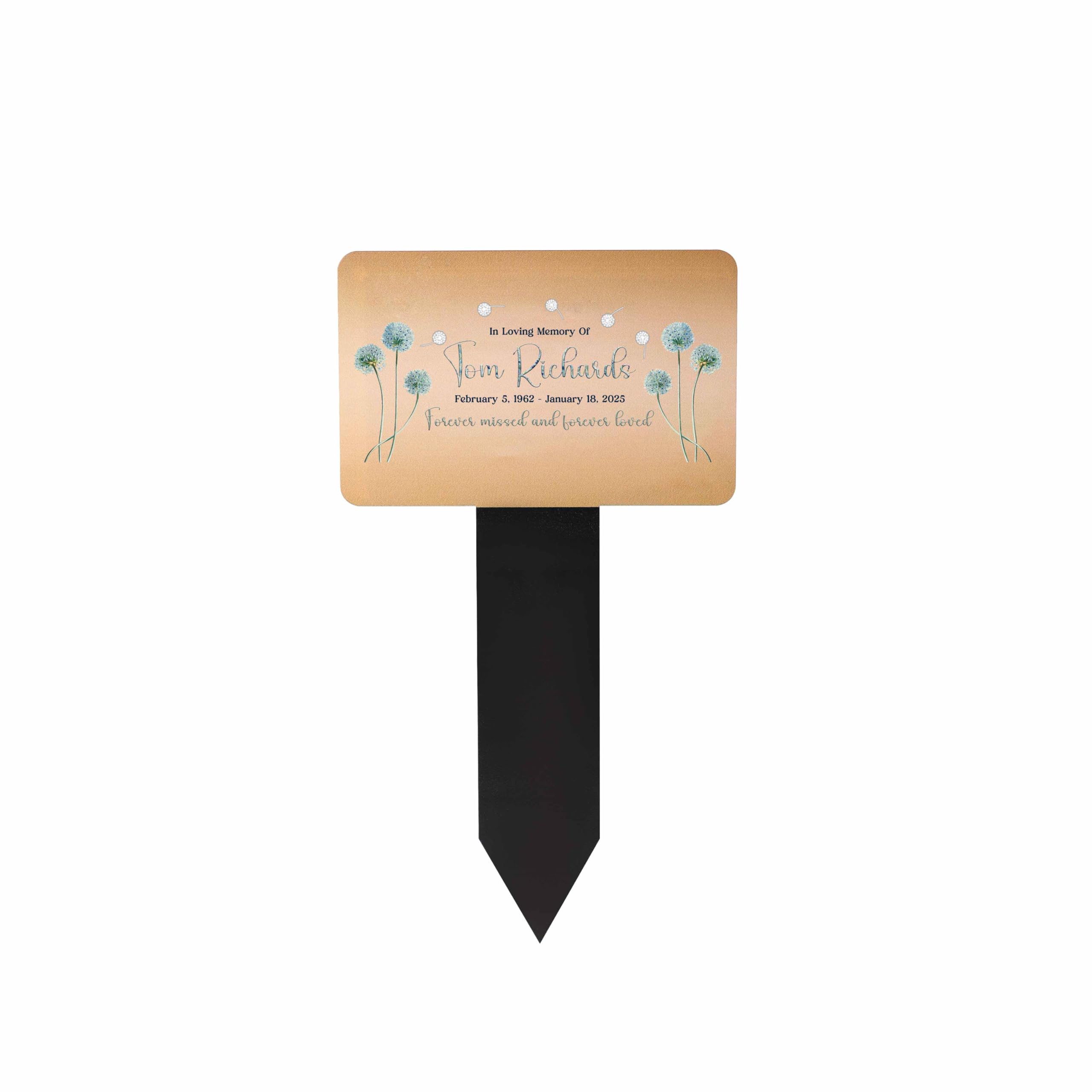Varsany Personalised Memorial Plaques for Garden/Graves– Custom Bereavement Gifts Plaque, Grave Memorial Stick Bronze Style 1