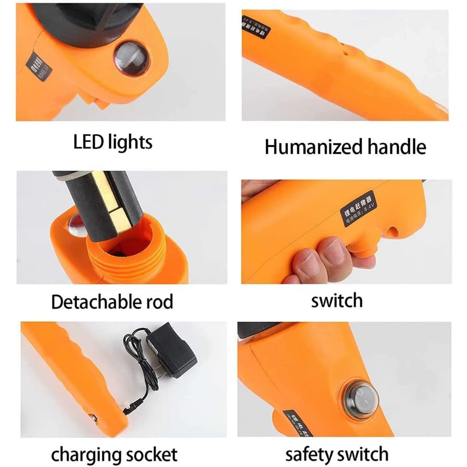 BLUEZY Palo de Seguridad para Ganado, Palo EléCtrico para Conducir Cerdos Hot Shock Ganadería Granja Cerdo Ganado Seguridad Choque Prodder para Vaca, Cerdo, Cabras Y Más