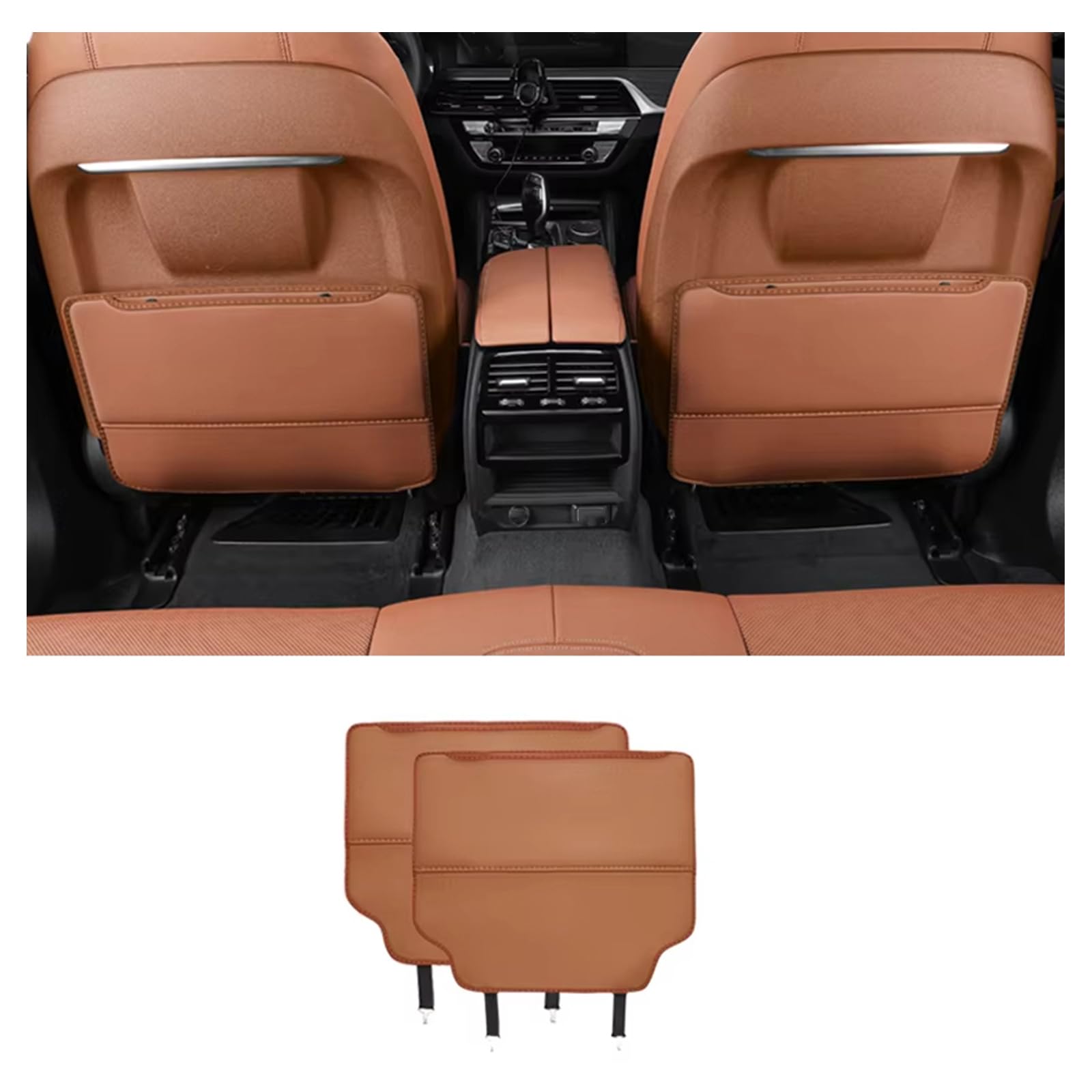 Organizadores Asiento Trasero Coche para Merc&edes B&ENZ C32 C55 2002-2014 Protección Trasera para Asientos Coche, Almohadillas antipatadas, Bolsa Almacenamiento Trasera