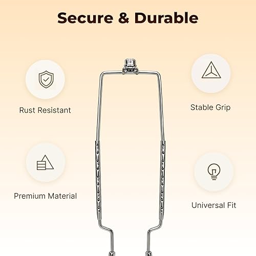 Miniatura 2 de Juego de soporte de arpa de pantalla de lámpara de 8 9 10 11 12 pulgadas, kit de arpa de lámpara ajustable ALUCSET, se adapta tanto a la varilla