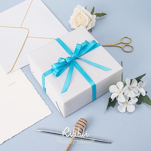 Miniatura 180 de Ribbli - Cinta de satén roja de doble cara, 1 pulgada x 25 yardas, uso para ramo de lazos, envoltura de regalo de Navidad, arreglo floral Rojo