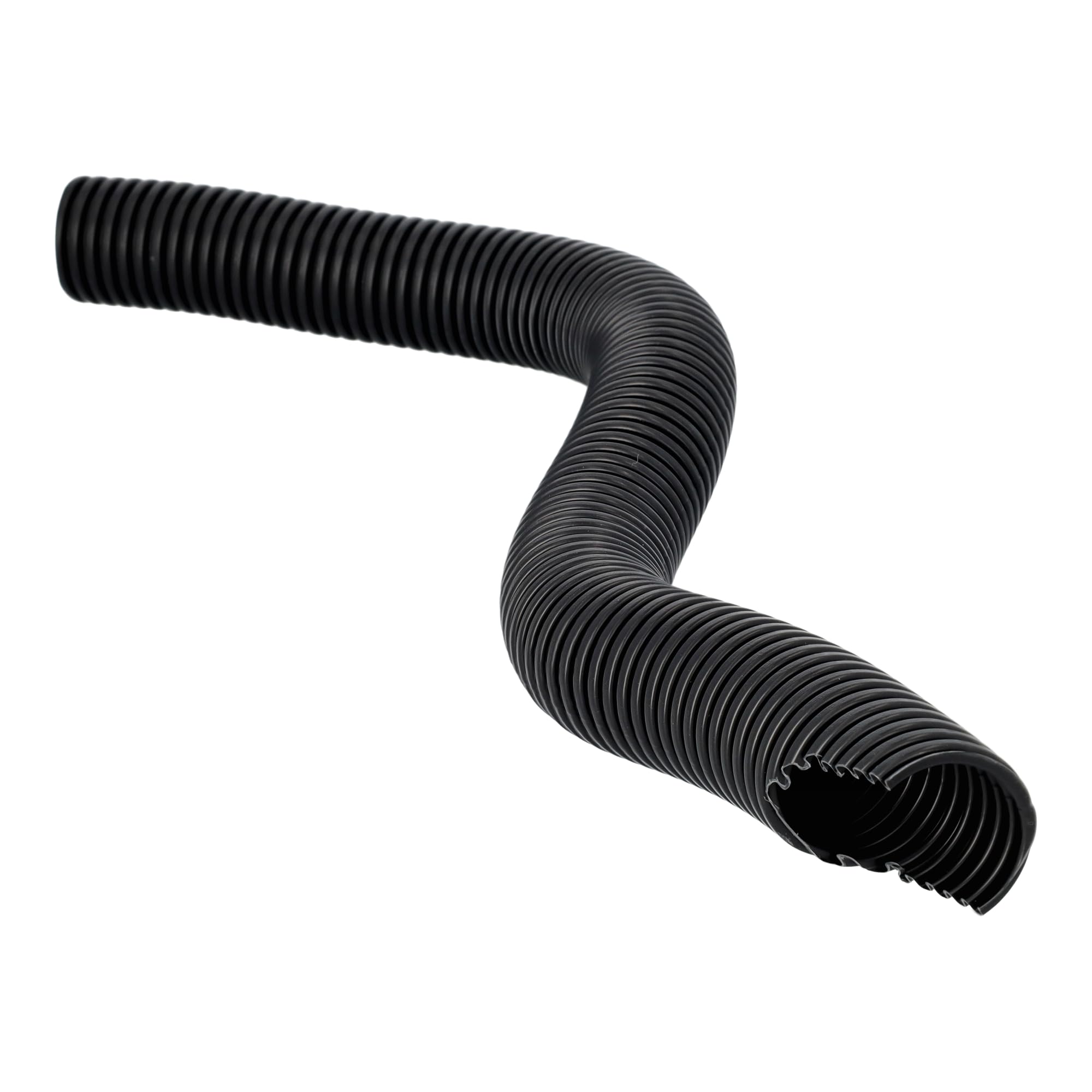 Jandei - Tubo Corrugado de Conducción de Cableado Sin Ranura. Bobina 50m. Manguera Protectora de Cables PVC Negro (32mm)