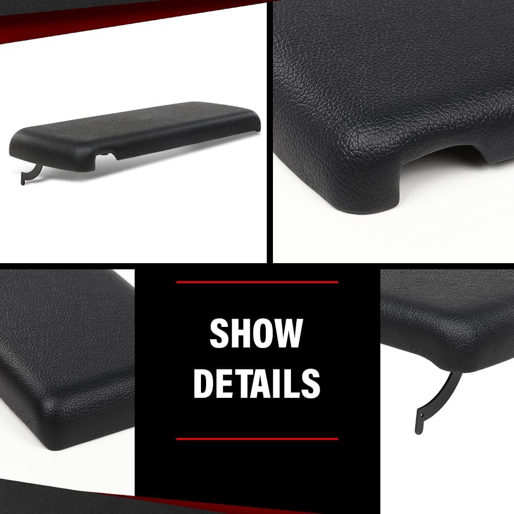 Console Lid Cover Compatible with Chevy Camaro 1973 1974 1975 1976 1977 1978 1979 1980 1981; Fit Pontiac Firebird 1970 1971 1972 1973 1974 1975 1976 1977 1978 1979 1980 1981 10019554 Black