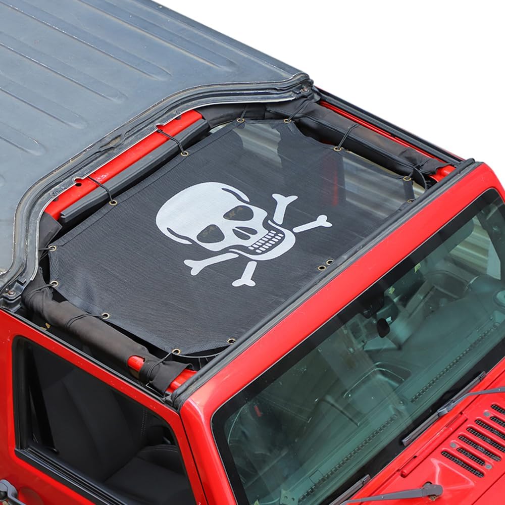 Sunshade Mesh Top Heat Insulation Top Sun Shade Cover Net for Jeep Wrangler JK 2007 2008 2009 2010 2011 2012 2013 2014 2015 2016 2017 Exterior Accessories
