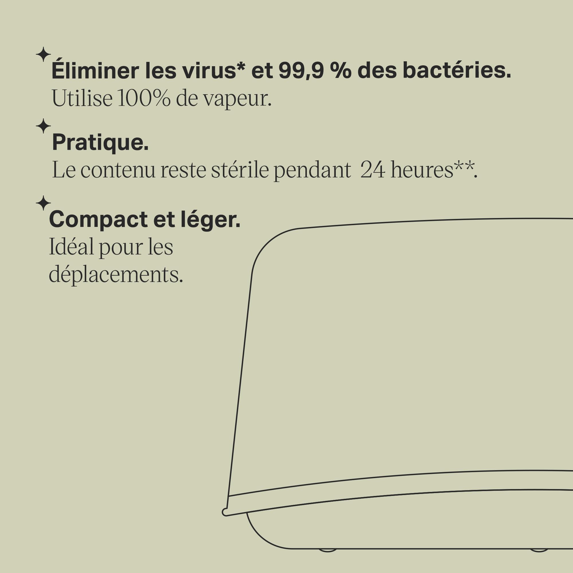 Tippee Stérilisateur Micro-Ondes Micro-Steam pour Jusqu'à 6 Biberons, sans Produits Chimiques