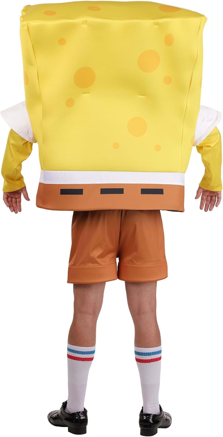 Adult SpongeBob Deluxe Costume | Character Outfit with 3D Nose and Printed Details Halloween - Image 3