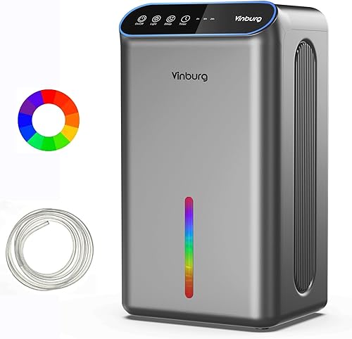 Deshumidificador para sótano (85 onzas, 800 pies cuadrados), deshumidificadores silenciosos para el hogar, apagado automático, modo de sueño