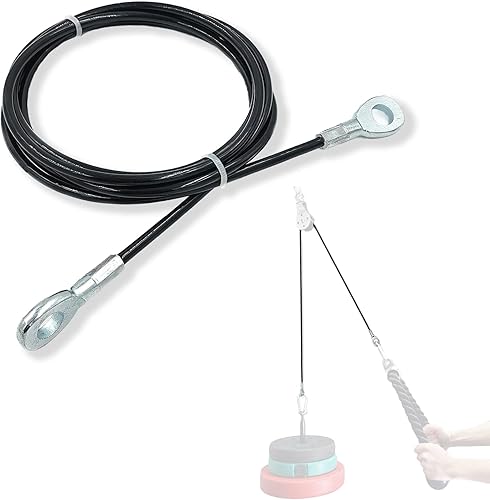 J Bryant Cable de repuesto para gimnasio de fitness, polea gruesa de 0.197 in, cuerda de alambre de acero resistente para gimnasio en casa, polea de