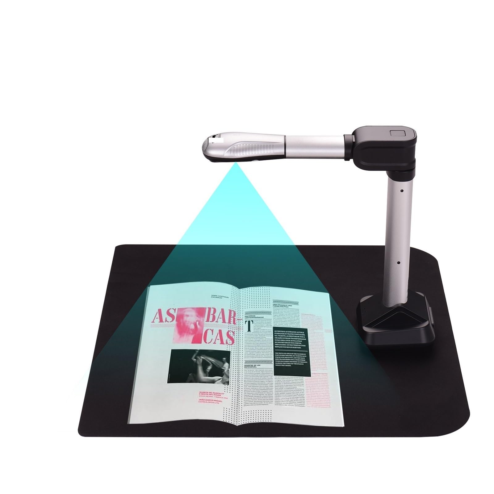 Document Scanner, BK51 USB Document Camera Scanner, Capture Size A3 HD 16 Mega-Pixels High Speed Scanner with LED Light