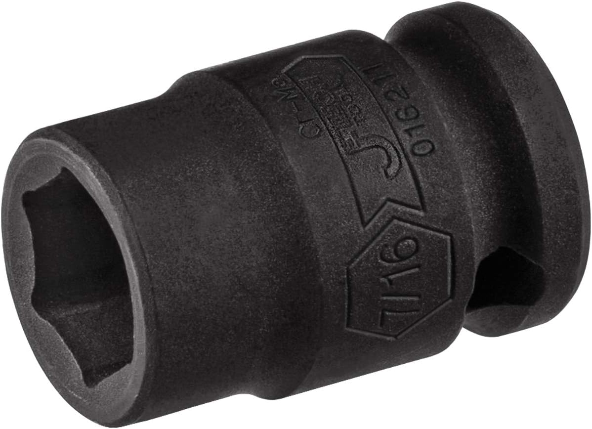 Jetech 3/8 Inch Drive 7/16 Inch Standard Impact Socket, Made with Chrome Molybdenum Alloy Steel, Heat Treated, 6-Point Design, SAE