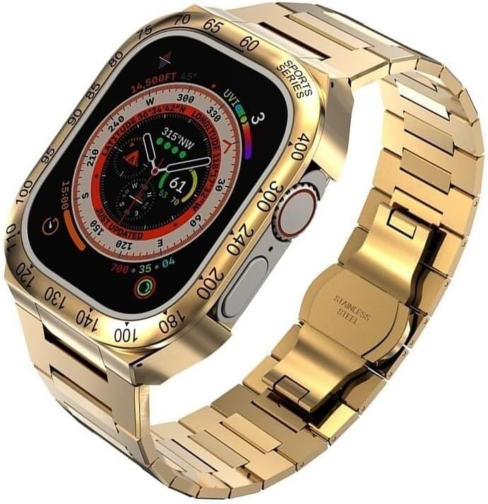 Accessoires de montre Apple Watch Ultra 2 49mm avec bracelet acier robuste et antichoc