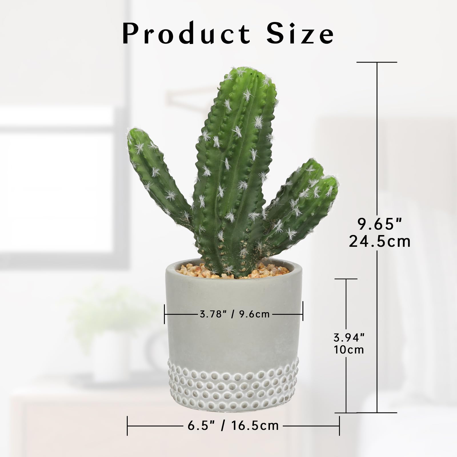 Amazon.com: DILATATA 13' Small Fake Cactus Plant Potted 'San Pedro Cactus'  Faux Cacti for Home Garden Office Decor Housewarming Gifts : Home & Kitchen
