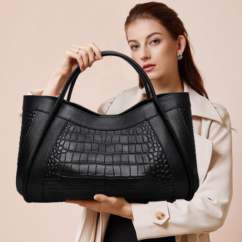 Genuine leather Head First-layer cowhide portable single shoulder women's bag diagonal span large capacity handbag - Image 2