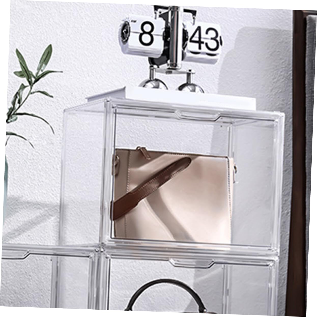 STOBAZA Vitrina para Zapatos Grande Caja de Exhibición Transparente Plástico Resistente Tapa para y Colecciones de Figuras Almacenamiento Organizado Hogar