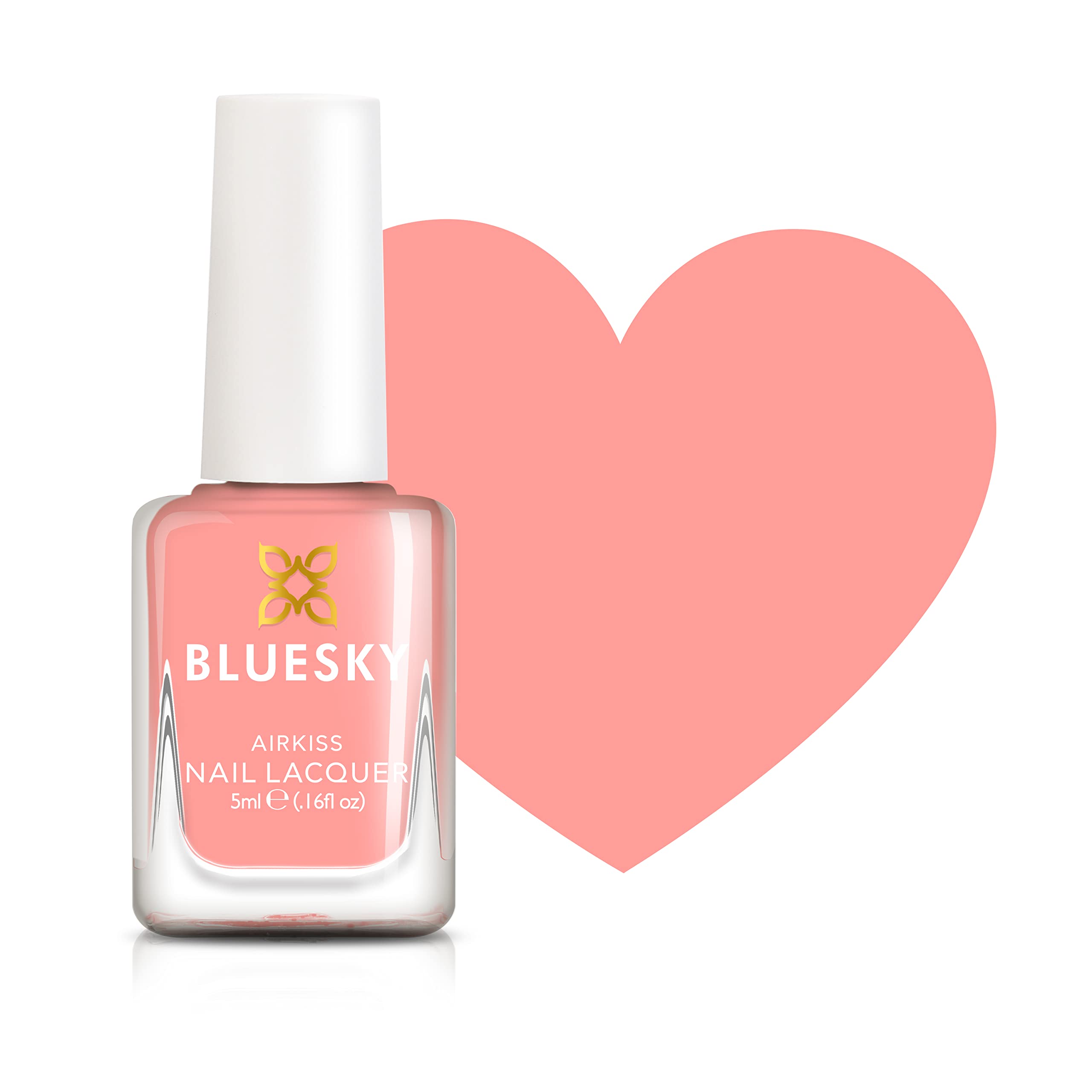 Bluesky Kids Nail Varnish – SANDCASTLE, Coral. Easy Peel-off, Non-Toxic, Water- based, Odour-free Nail Polish for Kids, 5ml