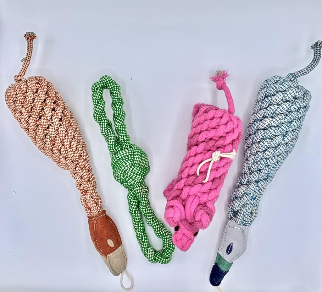 Outdoor Jack Party Pack • 4 Piece Natural Cotton Rope Toy Set for Large Breed/Aggressive Chewing Dogs • Extreme Durability &…