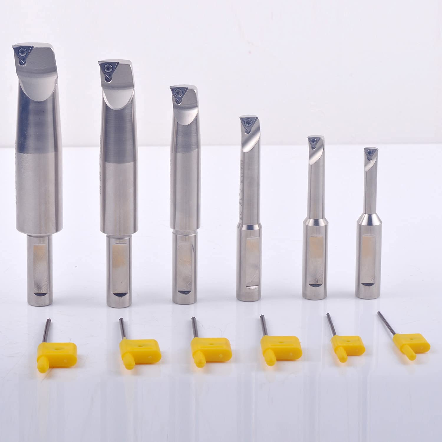 OSCARBIDE 1/4 Inch Mini Indexable Carbide Lathe Turning Tool Holder Lathe Bit Set With Carbide