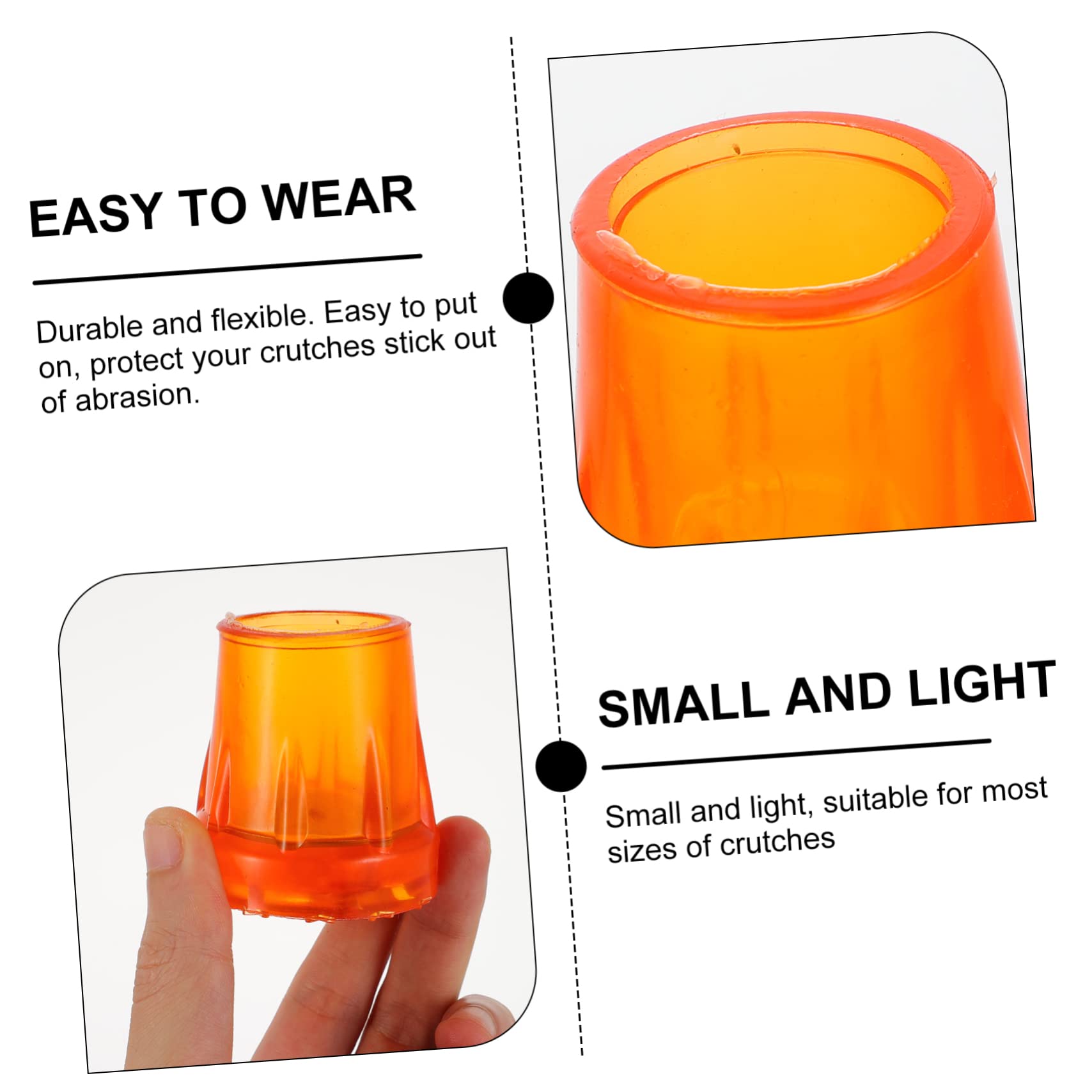 2 Series Protector De Pierna Para Muletas Cubiertas Antideslizantes Para Pies De Muleta Accesorios De Protección Para Andadores Material De Piezas*2