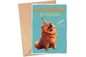 Funny Chow Chow Dog Birthday Card - 'Happy Birthday To Youuuu'