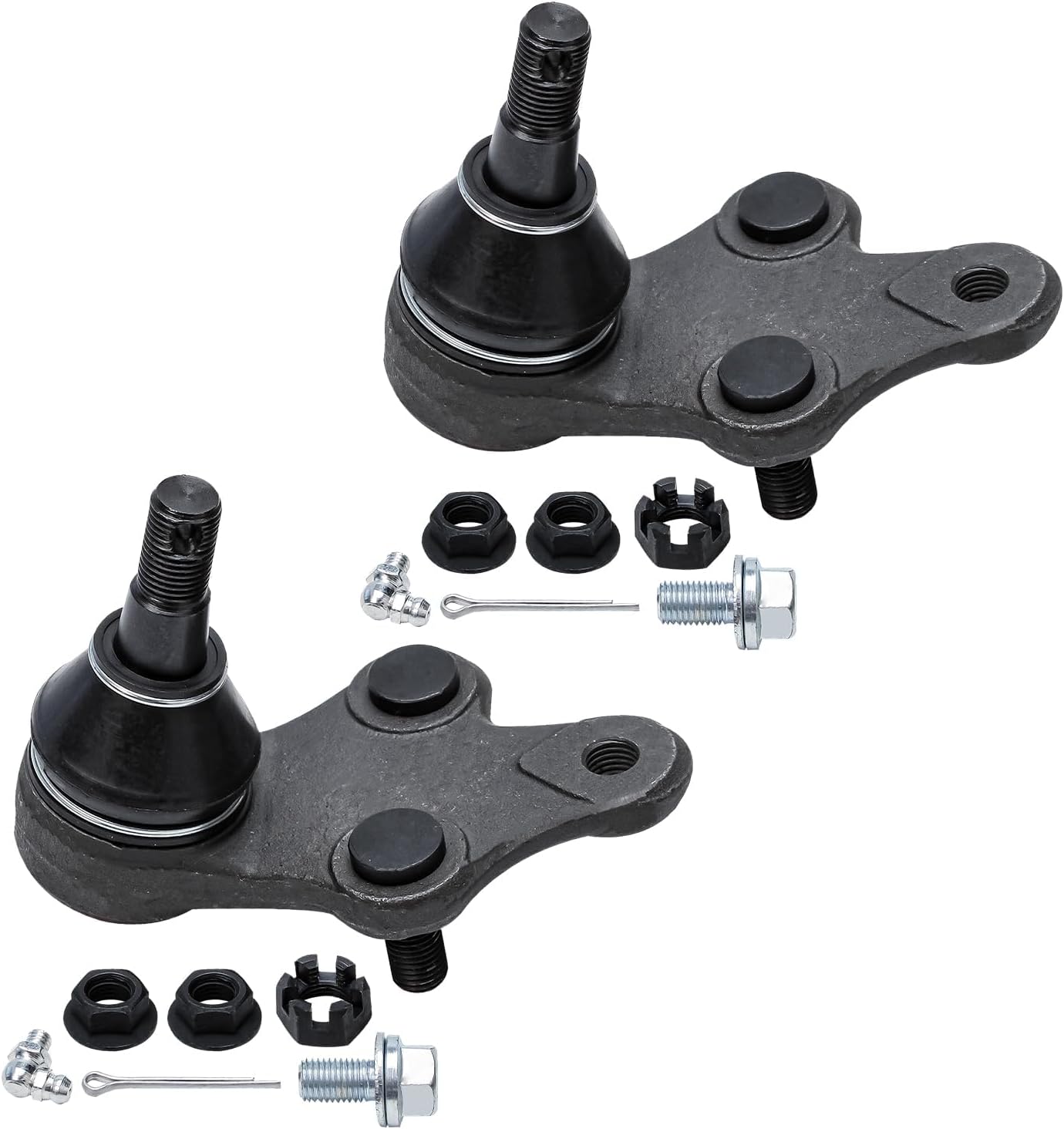 Detroit Axle - Front 6pc Control Arms Kit for 03-06 Kia Sorento 2003 2004 2005 2006, 2 Upper Control Arms 2 Outer Tie Rod Ends 2 Lower Ball Joints Replacement