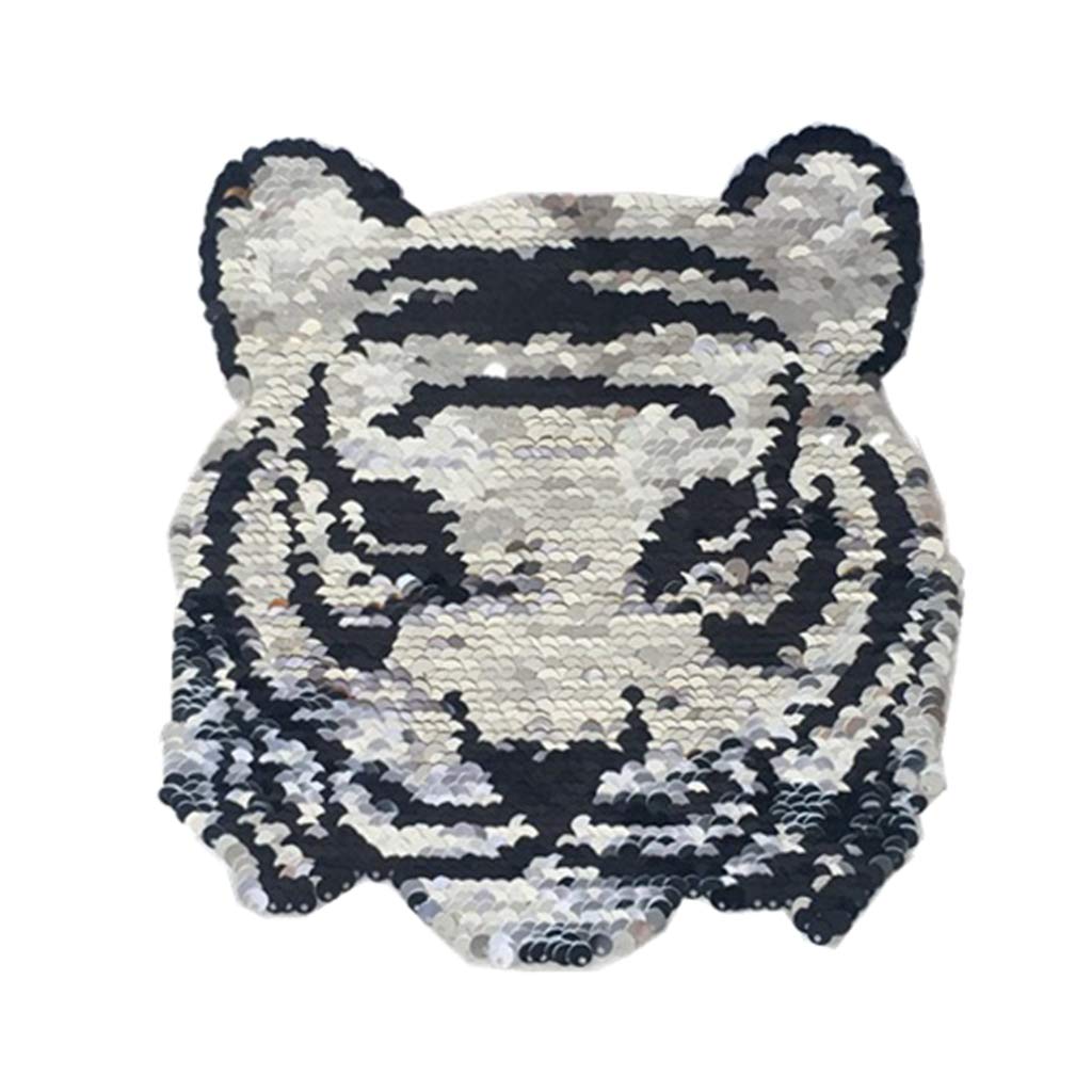 Écusson à paillettes tigre F Fityle pour cacher un trou sur un manteau