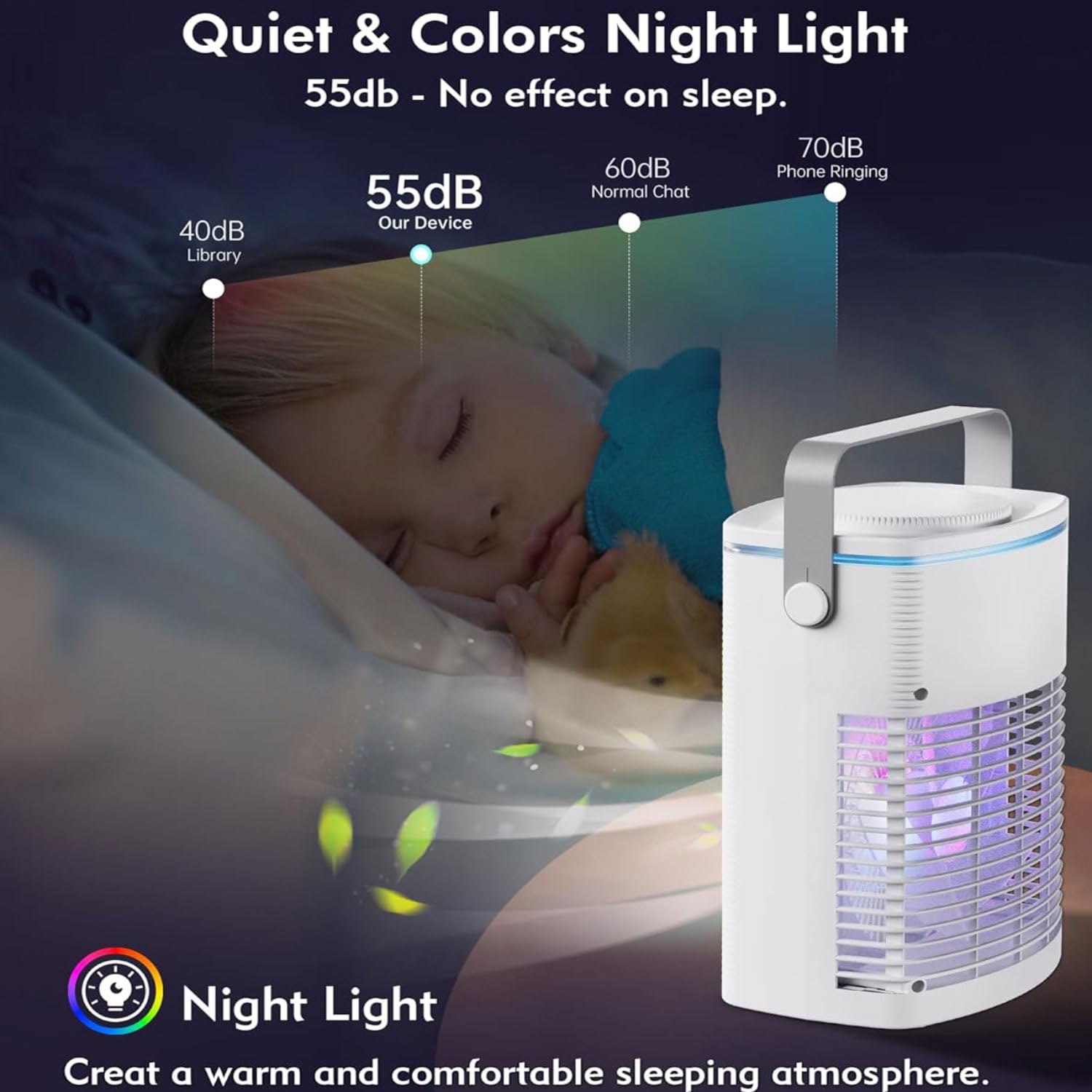Przenośne klimatyzatory 4 w 1 przenośny klimatyzator z 3 chłodną mgiełką i prędkościami lampka nocna i timer 2-8H parowy nawilżacz powietrza osobisty mały klimatyzator dla Be