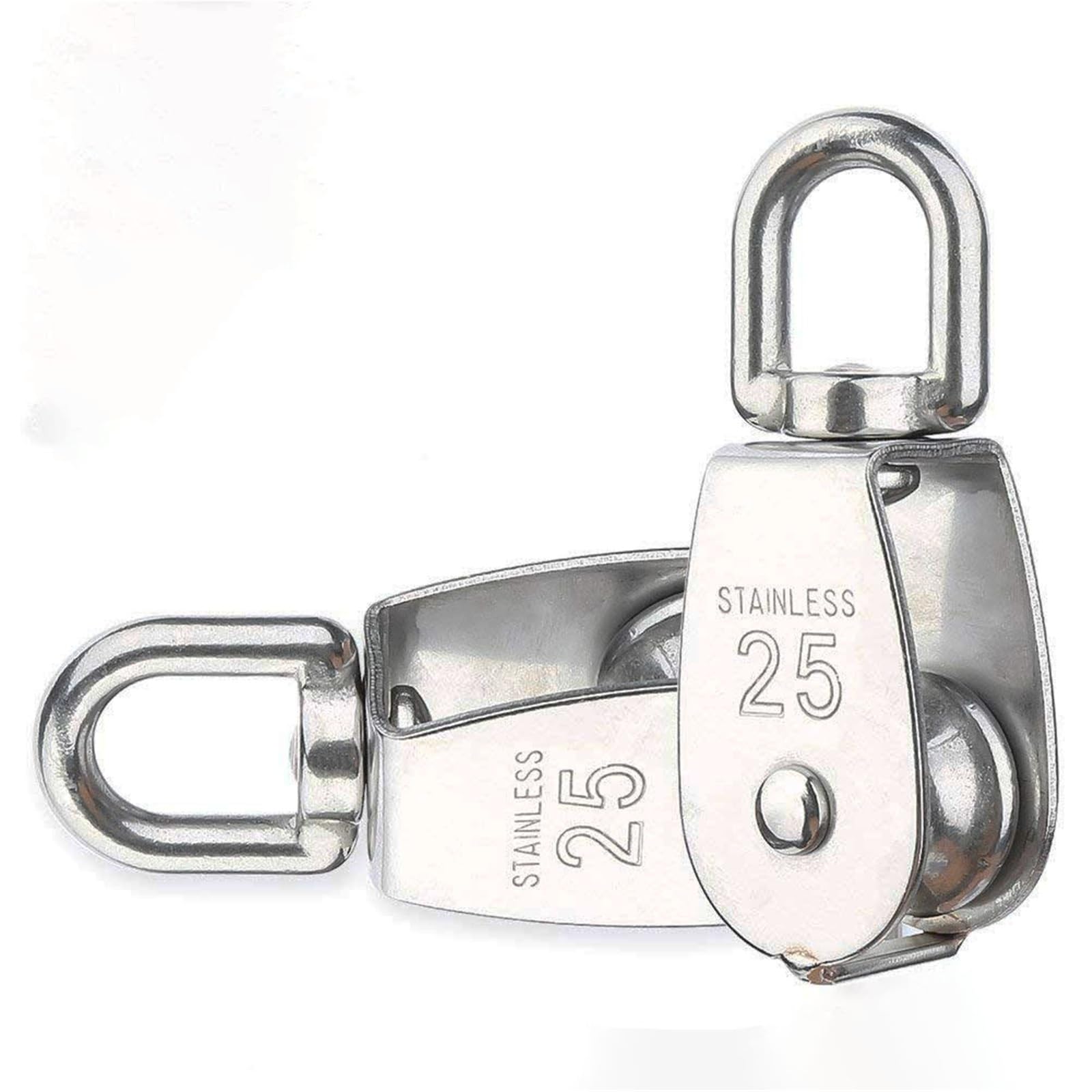 Umlenkrollen Für Seile M15/20/25/32/50Edelstahl-Einzeldreh-Flaschenzug-Block-Kabel for Aufhängen des Abschlepprads(M50)