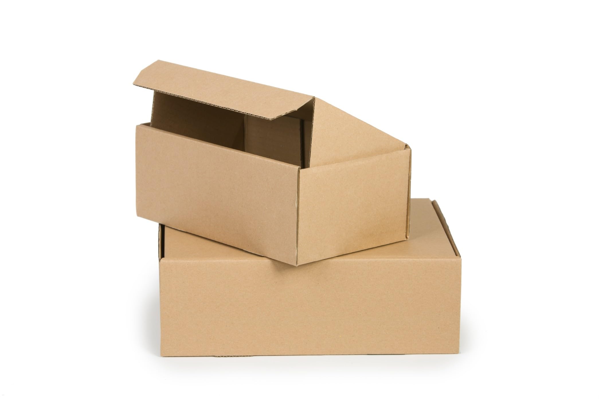 150 Stück Klappdeckelkarton 200x150x100 mm Innenmass Kleiderbox 1-Wellig 400G Wellpappe Braun NEU