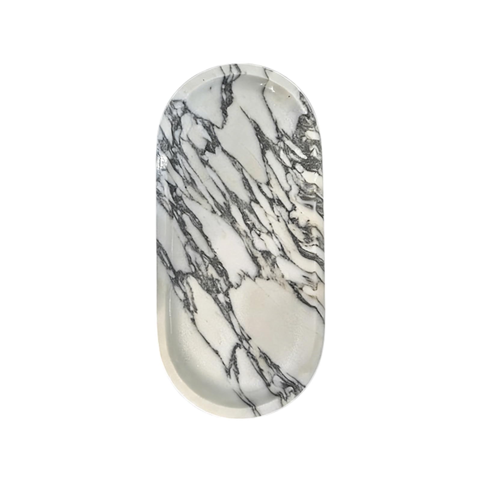 Jazuaiao Unique Marble Vanity Tray for Displaying Perfumes Bottles and Makeup Accessories Storage Organiser Simple Marble Planner