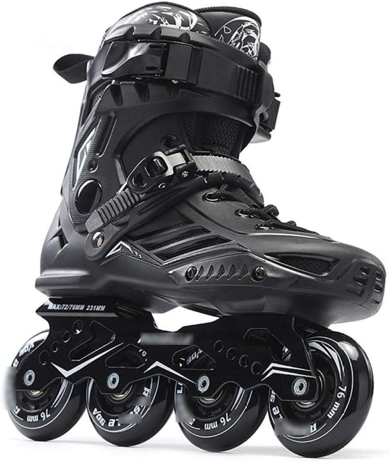 Inline Skate Suitable for Boys and Girls Beginner Roller Skates Unisex (black US8)