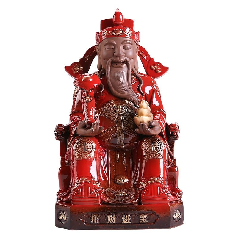 Dekoracja pulpitu Dekoracja pulpitu Bóg bogactwa Statua Dom Feng Shui Fortune Ceramika Kult Rzemiosło Ozdoby Rzeźby Dekoracja Domu