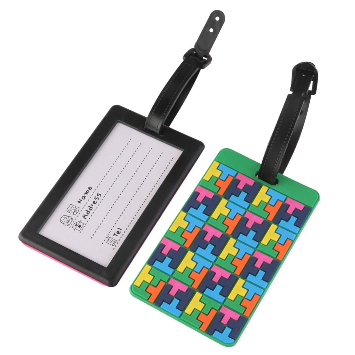 PACKOVE 2 Set Di Porta Etichette Per Bagagli Da Viaggio Etichette Personalizzate Per Valigie Etichette Robuste in Silicone Per Bagagli 5 Pezzi*2