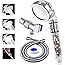 PRUGNA Filter Shower Head with Hose and Shower Arm Bracket, High Pressure & Water Saving Handheld Shower with Water Flow Adju
