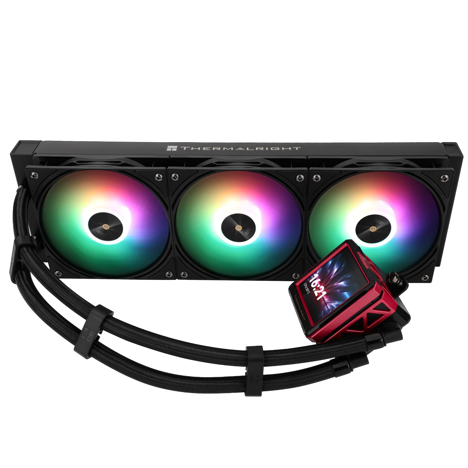 TR-Thermalright FW360 Ultra ARGB Black, chłodzenie cieczą CPU, 2,88-calowy ekran IPS LCD 480x480, magnetyczny, własne motywy ekranu, dla AM4/AM5, LGA1851/1700/115x