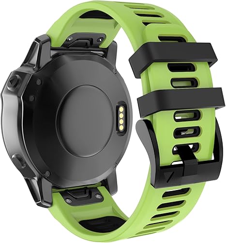 Vista 12 de OVERSTEP Compatible con Fenix 6X Watch Band 1.024 in QuickFit Correa de silicona para Garmin Fenix 7X/Fenix 6X Pro/Fenix 5X/Fenix 5X Plus/Descent