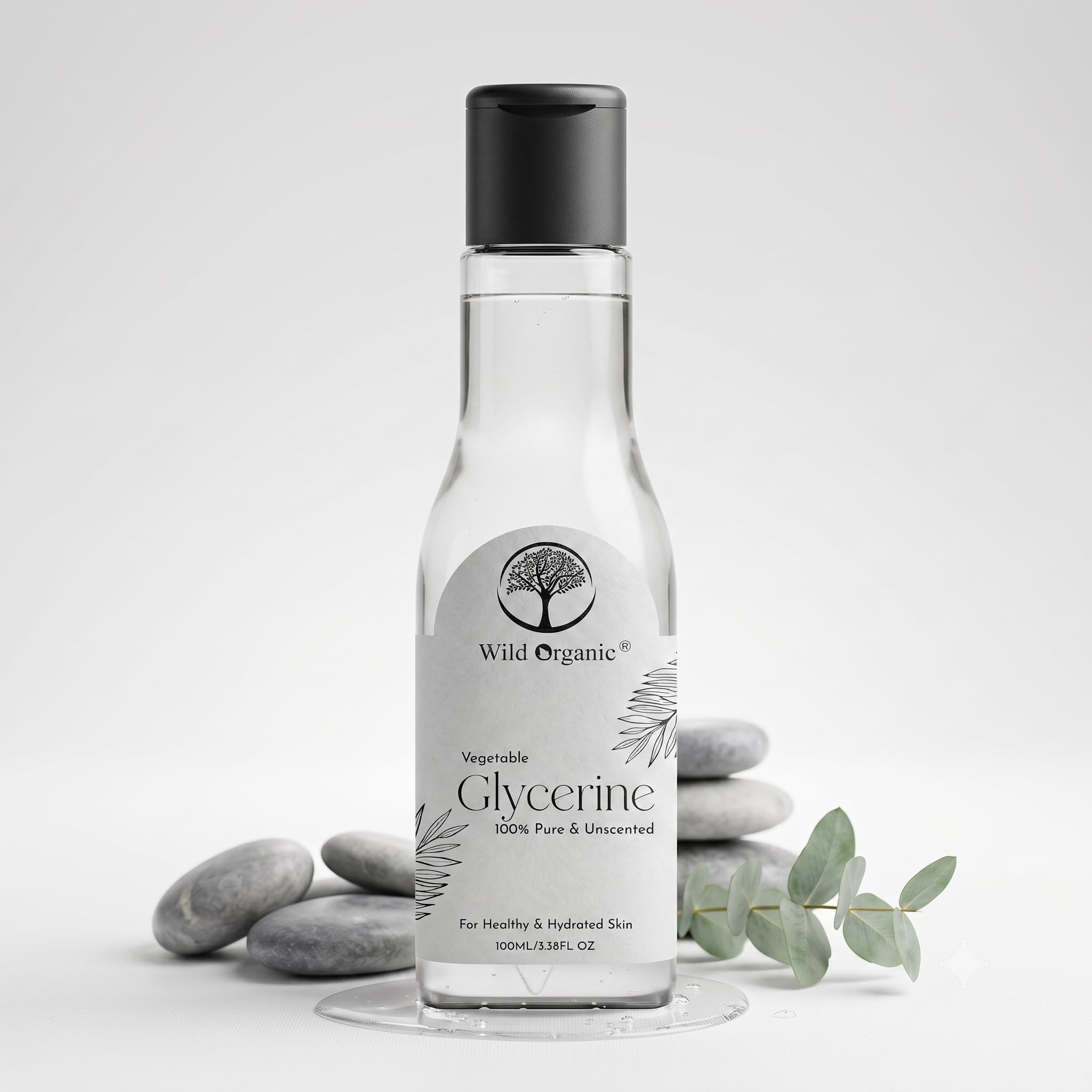WILD ORGANIC Pure & Unscented Vegetable Glycerine For Healthy Skin, Hydration & Moisturizing 100Ml Liquid-picture-34