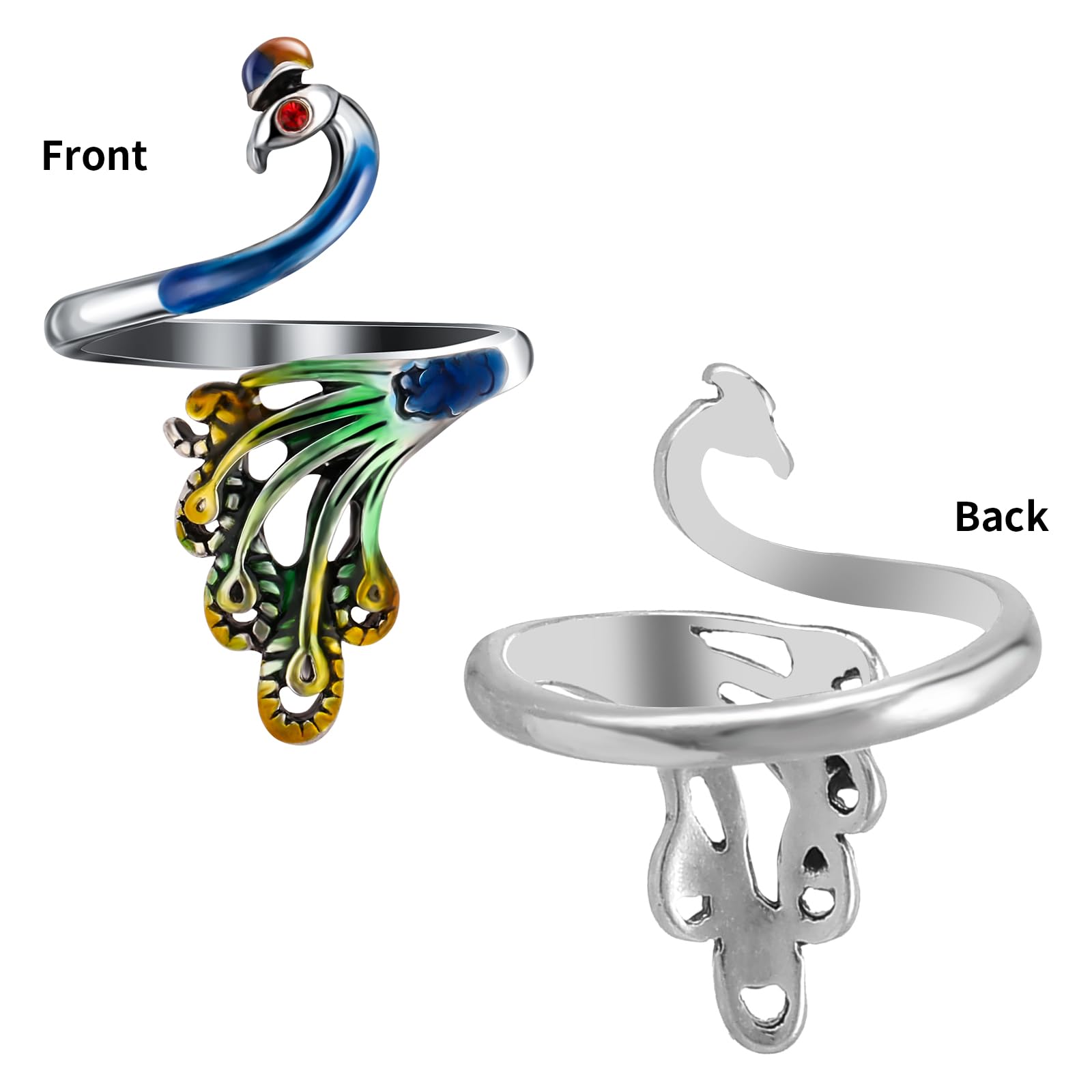 Sibba Accessoires pour crochet et machine à tricoter - 4 pièces - Réglable - Support de tension de doigt ouvert - Outils de protection - Poignées à crochet - Compteur ergonomique
