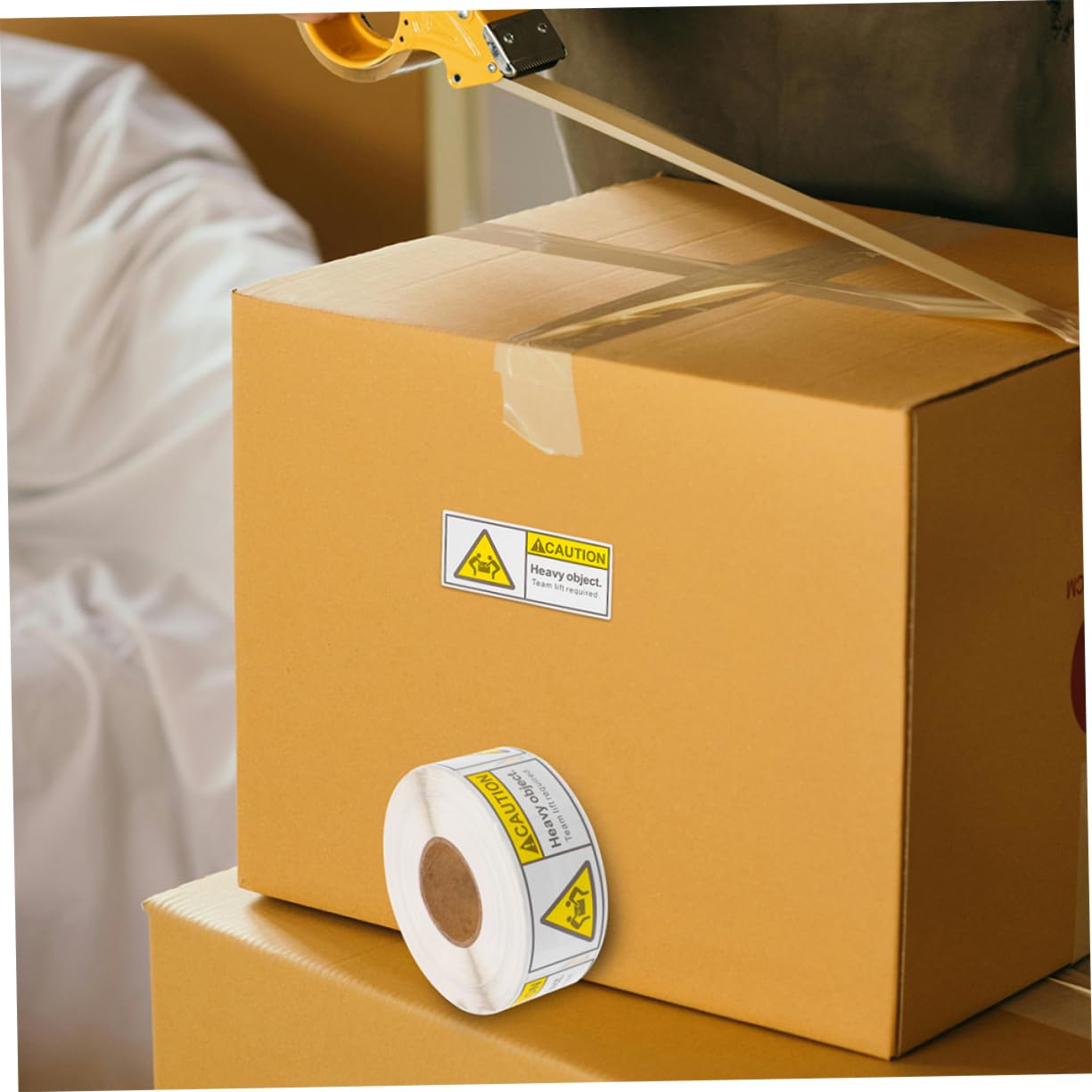 Gatuida 4rotoli Adesivi Avvertimento Sovraccarico Per Imballaggi Di Etichette Adesive Per Spedizione Sicurezza e Visibilità Per Spedizioni Pesanti