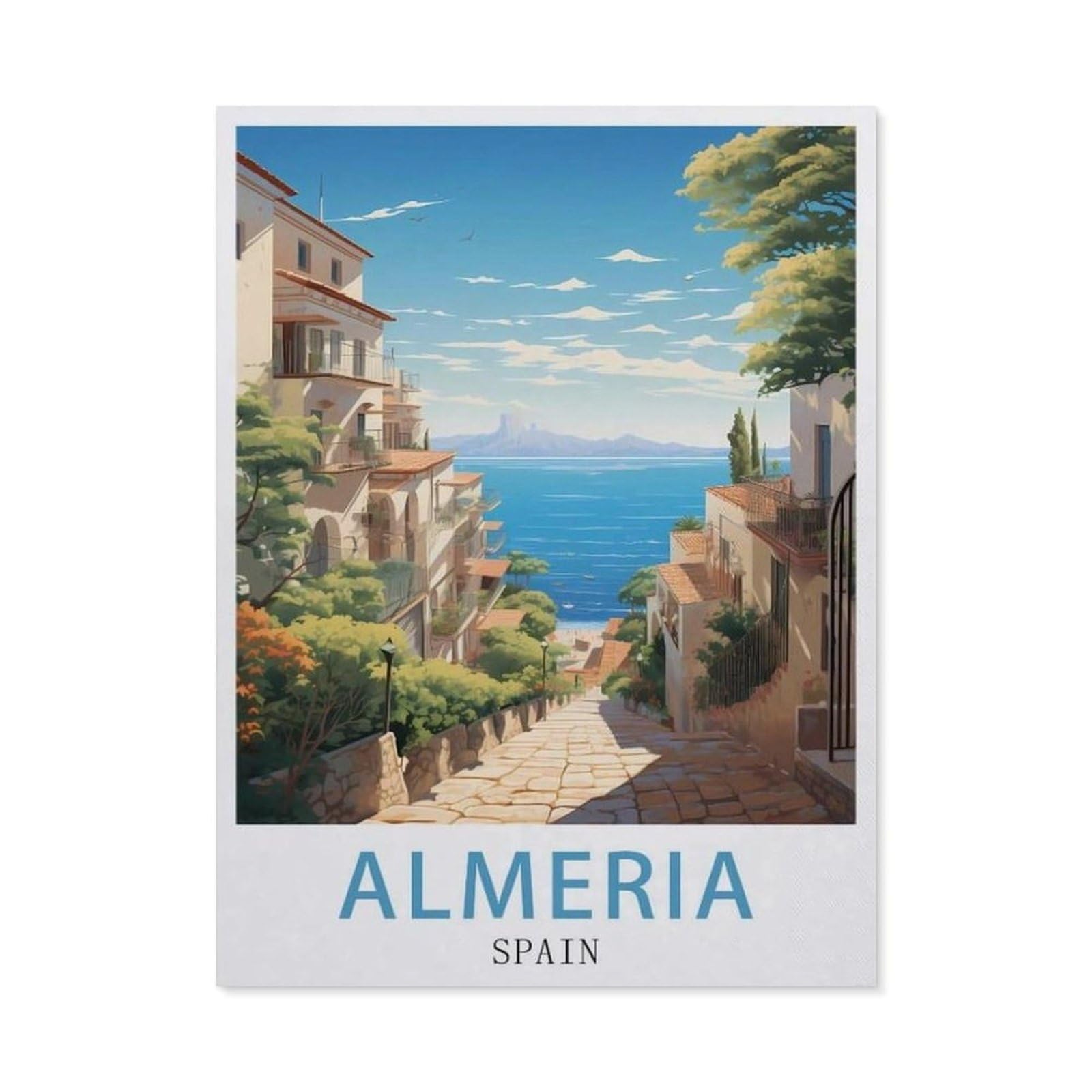 Funny Metal Tin Signs，Almeria Spain(15x30cm）