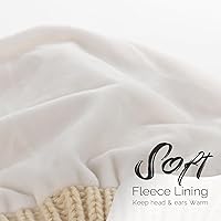 Vista 33 de FURTALK Gorros de invierno para mujer, con forro polar, gorro de punto holgado y cálido, gorro de esquí Gris claro